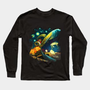 starry night rocketship Long Sleeve T-Shirt